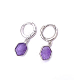 Jorge Revilla Spain Geo Collection Amethyst Earrings F351PE129-83/AM