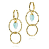 Jorge Revilla Pendulum Collection Amazonite Earrings F351PE129-97AZO