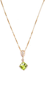 Peridot Necklace in Yellow Gold F314STP201CK-P