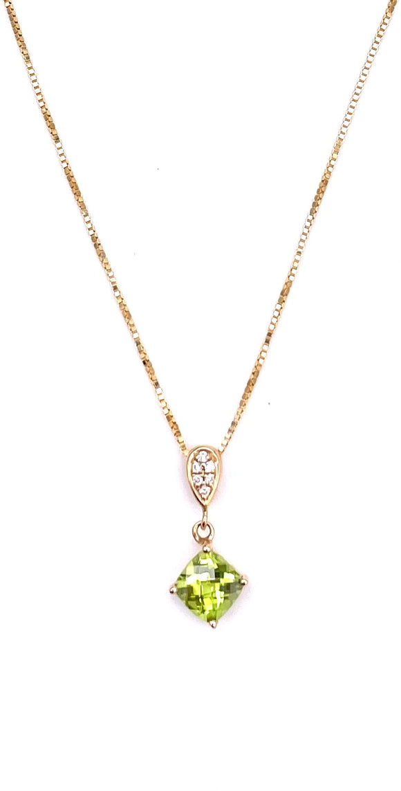 Peridot Necklace in Yellow Gold F314STP201CK-P