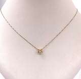 Bezel Set Diamond Necklace In Yellow Gold A227YG12627D