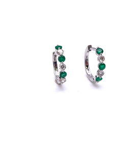Emerald Hoop Earrings A227WHE200098EM