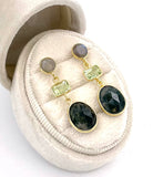 Jorge Revilla Spain Geo Collection Moss Agate Earrings F351PE129-3502