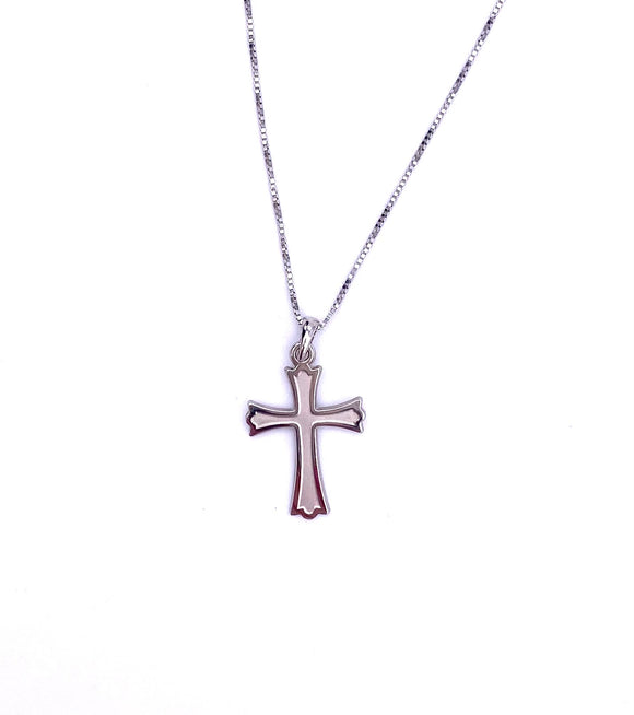 White Gold Cross Necklace F818R41008144498