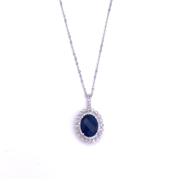 Black Onyx and Diamond Necklace F401N026210BLOX