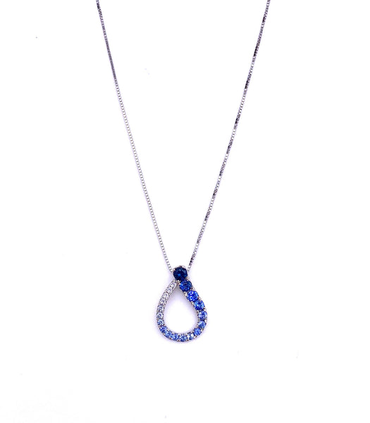 Shades of Blue Sapphire Pendant Necklace F368PCC088GSXWI – Farley's
