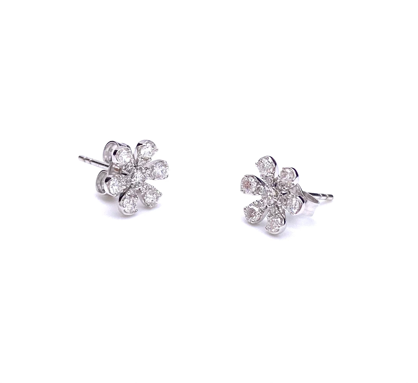 Zeghani Half Carat Diamond Flower Earrings A317ZE618 – Farley's