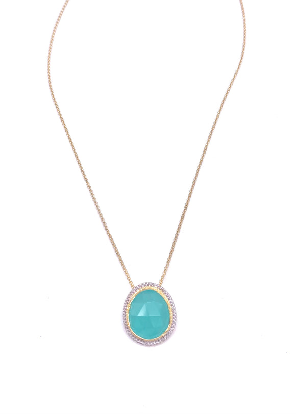 Jorge Revilla Kira Collection Chalcedony Necklace F351CG129-07/CO