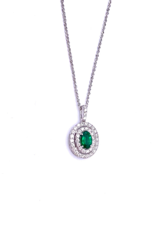 Oval Emerald Necklace F330B377768