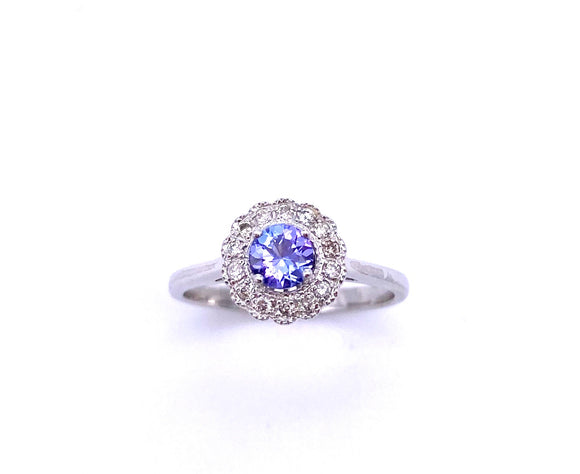 Round Tanzanite and Diamond Ring C330B345115