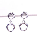 Jorge Revilla Sterling Silver Dangle Earrings F 351PE-121-0591