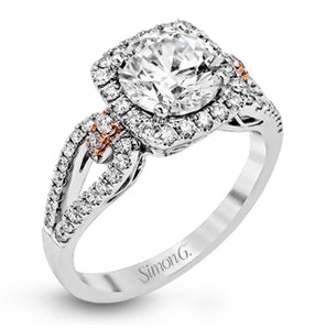 Simon G Engagement Ring With Rose Gold Accents A846MR1828