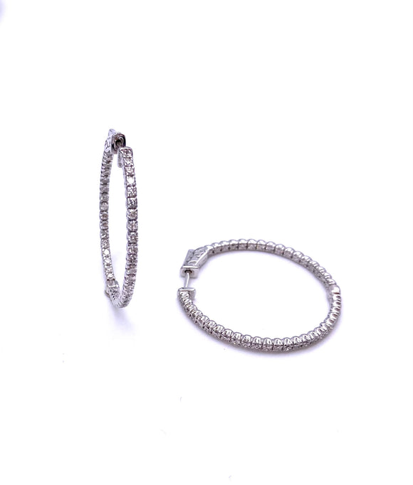 Diamond Inside Out Hoop Earrings A330B363881