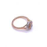 Square Design Diamond Ring in Rose Gold A804RGDIA05079