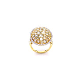 Yellow and White Pave Diamond Ring A348OB25