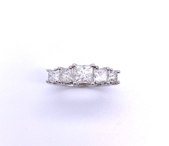 A Ring of Princess Cut Diamonds A302USB01816