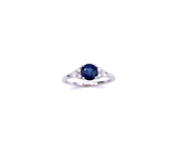 Round Blue Sapphire Ring C00531-V10475