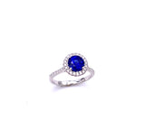 Stunning Blue Sapphire and Diamond Ring C038LC10096-S