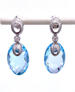 Cordova Blue Topaz Dangle Earrings A00920238BT