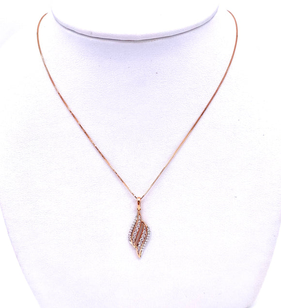 Diamond necklace in Rose Gold A604P2302WP