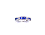 Blue Sapphire and Diamond Band Ring C401R03589SAW