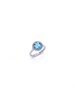 Round Blue Topaz Ring C330B375233