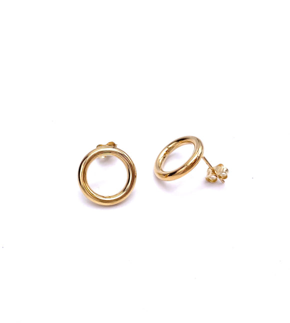 Simple Circle Earrings in Yellow Gold F341LE1489