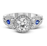 Simon G Diamond and Sapphire Engagement Ring A846LP2353