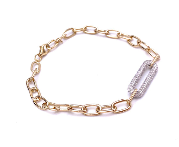 Contemporary Two Tone Diamond Bracelet A087TB2637TT