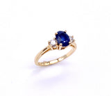 Oval Shaped Sapphire and Diamond Ring C096ROZ86