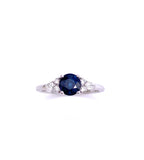 Round Blue Sapphire Ring C00531-V10475