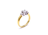 Three Stone Princess Cut Diamond Ring In 18K A846LP1386
