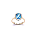 PeJay Creations Blue Topaz Ring in Yellow Gold C070FD15881BT