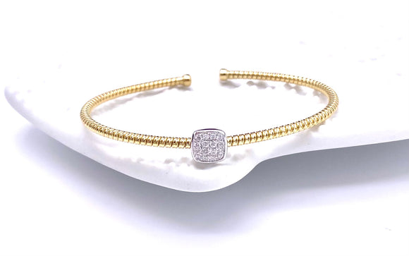 Simon G Yellow Gold Diamond Bangle Bracelet A846NB130Y