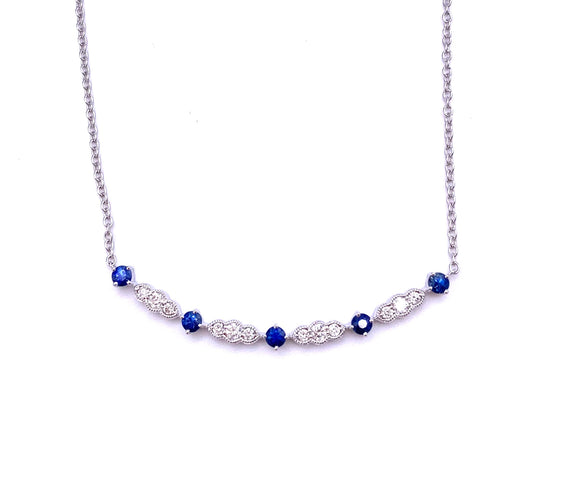 Blue Sapphire Necklace by PeJay Creations A070N15968