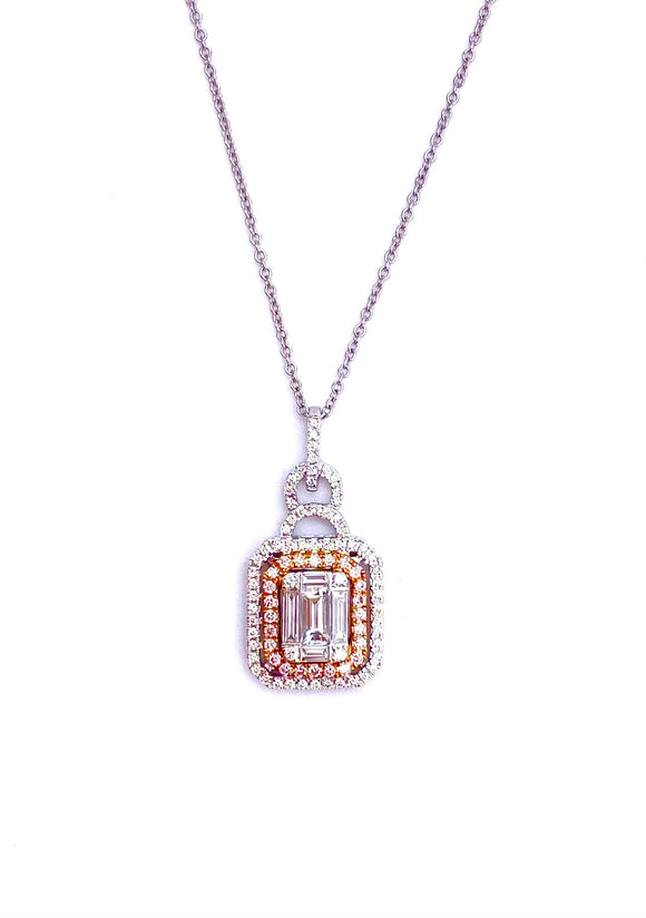 Simon G White and Pink Diamond Necklace A846LP4316