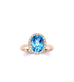 PeJay Creations Blue Topaz Ring in Yellow Gold C070FD15881BT
