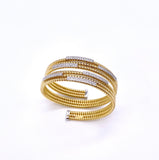 Diamond Coil Design Bracelet in 18K Gold A887BT791