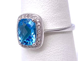 Classically designed Blue Topaz Ring C223R11416
