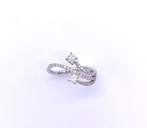 Free Form Double Diamond Ring by Sylvie A819IR208005D4W