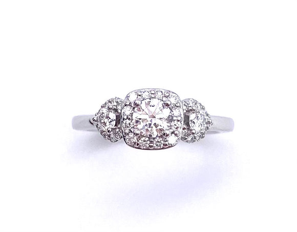 Lab Created Diamond Engagement Ring