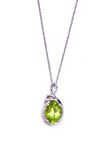 Peridot Necklace in White Gold F330B38911