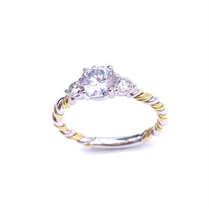 Simon G Two Tone Engagement Ring A846LR2637