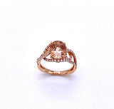 Large Oval Morganite and Diamond Ring by Pe Jay Creations C070FD12013