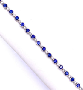 Bezel Set Sapphire and Diamond Bracelet A80402244