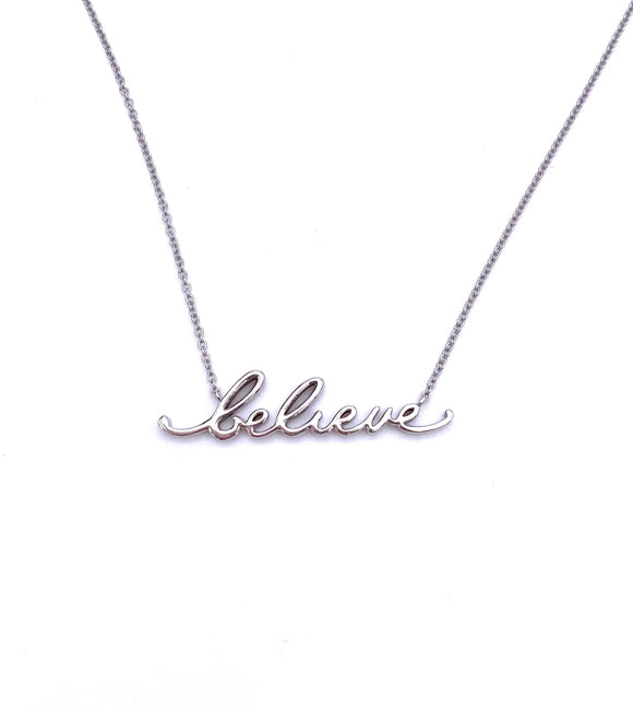 White Gold “Believe” Necklace F81887500