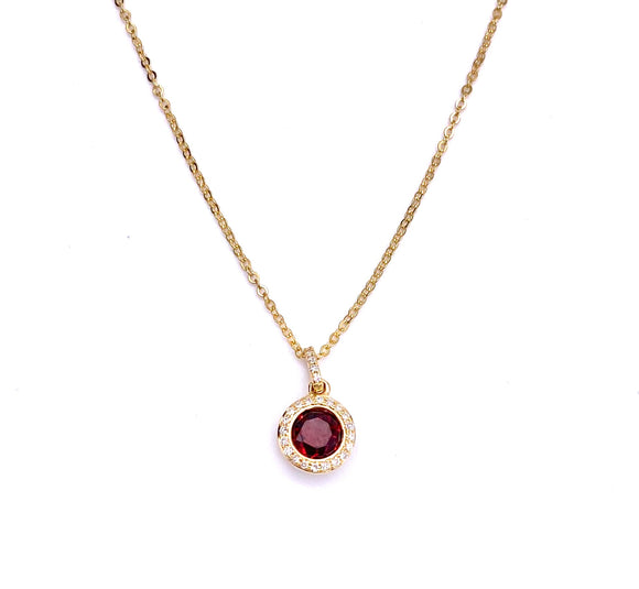 Garnet Necklace in Yellow Gold F401N01422GRY