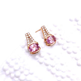 Lilac Garnet Earrings in Rose Gold F368EVF253LG2RI
