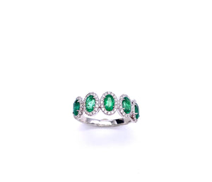 Oval Emerald Band Ring C093MR773-39