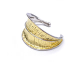 Sterling Silver Two Tone Leaf Cuff Bracelet by Jorge Revilla F351PU-10400530